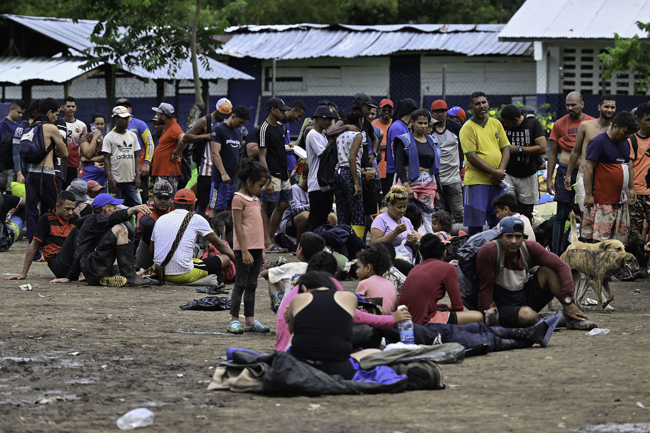 Migrantes en el Darién. (Foto AFP)