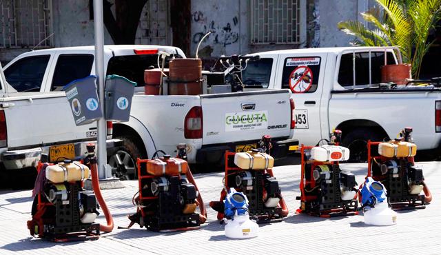 Máquinas fumigadoras para combatir el Chikungunya.